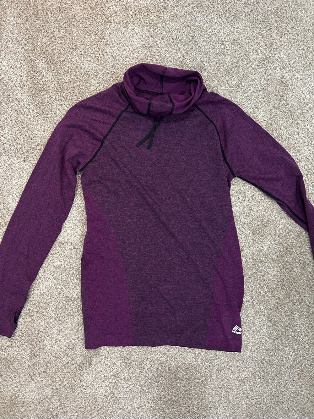 RBX Purple Cowl Neck Long Sleeve Sweater